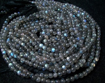 4mm 5 strand Labradorite Round Balls Smooth Beads, AAA Quality 13.5 inch smooth balls strand, Labradorite Beads Balls Round Smooth Gemstone