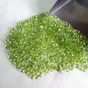 10 Faceted Peridot Gemstones: AAA Quality, 2mm Round