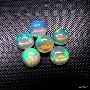 1 pieces 8mm Ethiopian Opal Cabochon Round Gemstone, Natural ETHIOPIAN OPAL Round Cabochon Gemstone, opal cabochon round Gemstone