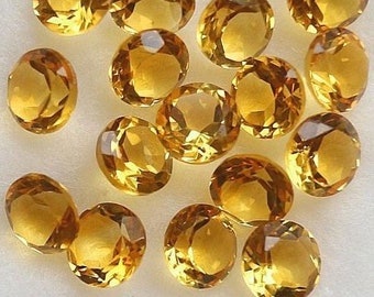 5 piece 4mm To 6mm Citrine Faceted Round Loose Gemstone, Golden Citrine Round Faceted Loose Gemstone, Citrine faceted round Loose Gemstone