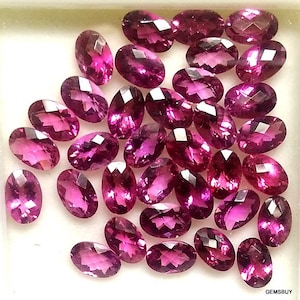 1 piece 4x6mm Pink Tourmaline Faceted Oval Checker Gemstone, 4x6mm Pink Tourmaline Oval Faceted Checker AAA Quality, Tourmaline Faceted Oval