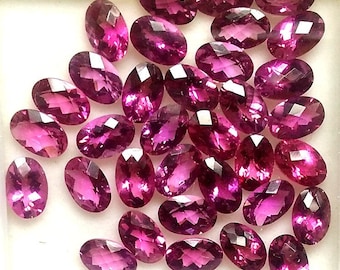 AAA Pink Turmalin Edelstein: facettiert oval Checker, 4 x 6 mm (1 Stück)