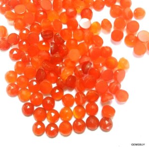 10 Stück 2mm oder 3mm Karneol Rosecut rund Cabochon Edelstein, Karneol Rosecut rund Cabochon Lose Edelstein, Karneol Rose Cut rund