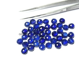6mm Blue Sapphire Rose Cut Cabochon: AA Quality Gemstone