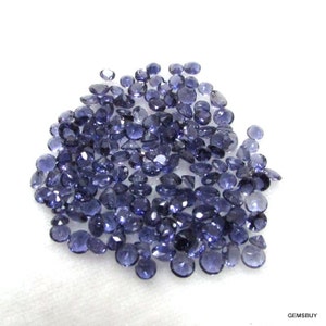 10 pieces 3mm Ioilite faceted Round Gemstone, Blue Iolite Round Faceted Gemstone, Iolite Faceted Round Loose Gemstone, AAA Quality Gemstone
