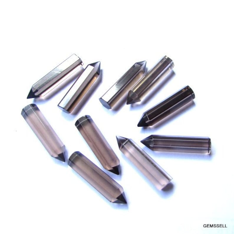 20x5mm Smoky Quartz Pencil Faceted AAA Quality Gemstone Smoky Etsy