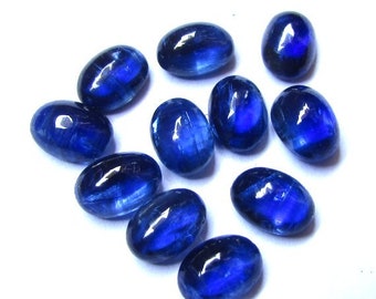 Natural Kyanite Cabochon: 6x8mm Oval Blue Gemstone