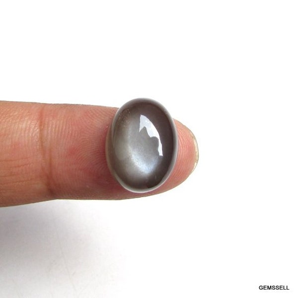 1 pieces 12x16mm Gray Moonstone Cabochon Oval Loose Gemstone, Gray Moonstone Oval Cabochon Loose Gemstone, Nice AAA Quality Gemstone