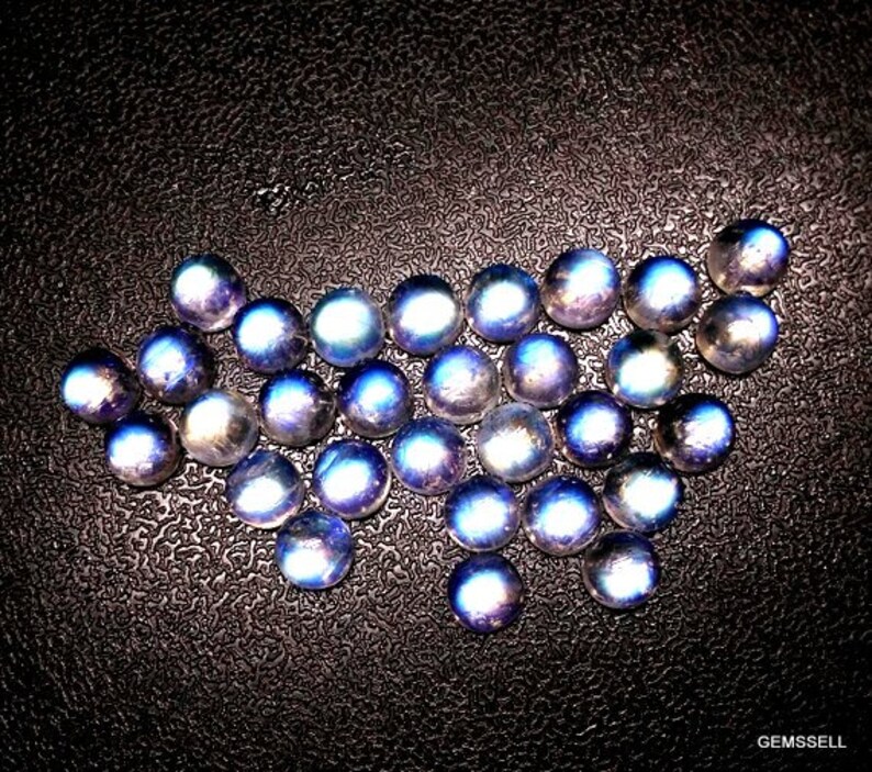 Rainbow Moonstone Round cabochon gemstone 100 pieces 4mm Rainbow Moonstone Cabochon Round Loose Gemstone moonstone Cabochon Round Gemstone