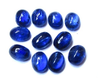 AAA Blue Kyanite Cabochon: 7x9mm Oval Loose Gemstone