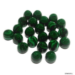 1 Pieces 10x10mm Malachite Bullet Shape Cabochon Gemstone, Malachite Bullet Cabochon Loose Gemstone, Malachite Cabochon Bullet Gemstone image 2