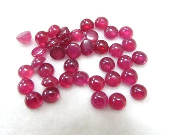 1 pieces 5mm Or 6mm Ruby Cabochon Round Gemstone, Ruby Round Cabochon AAA Quality gemstone, Ruby Round Cabochon Gemstone