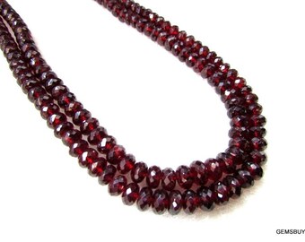 5mm to 7mm Red Garnet Beads Rondelle Faceted Gemstone, Natural RED GARNET ( 8 inch or 16 inch ) AAA rondelle beads faceted gemstone