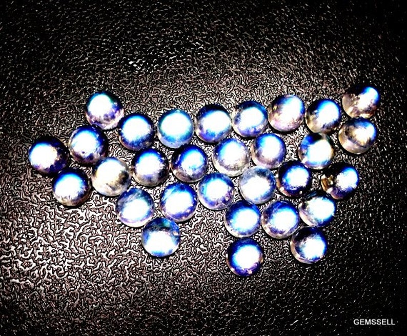 Rainbow Moonstone Round cabochon gemstone 100 pieces 4mm Rainbow Moonstone Cabochon Round Loose Gemstone moonstone Cabochon Round Gemstone