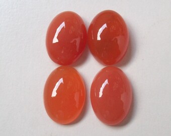 AAA Orange Carnelian Cabochon: Oval Gemstone (10x14mm or 12x16mm)