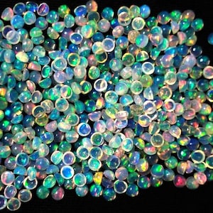 10 pieces 4mm Ethiopian opal Cabochon Round AAA Quality gemstone- 4mm Round Ethiopian opal Cabochon smooth polished- Opal 4mm Round Cabochon