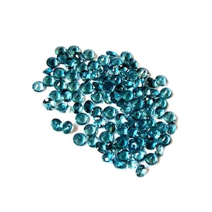 10 Stück 3mm London Blue Topas facettierter runder Edelstein, 3mm London Blue Topas rund facettiert, 100% natürlicher London Topas facettierter runder Edelstein