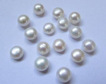 10 pieces 4mm white pearl Cabochon Round, white pearl Round cabochon gemstone, fresh water white pearl cabochon freshwater pearl gemstone