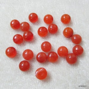 10 pieces 8mm Carnelian Cabochon Round Gemstone, Carnelian Round Cabochon AAA Quality gemstone, Carnelian Cabochon Round Flat Gemstone