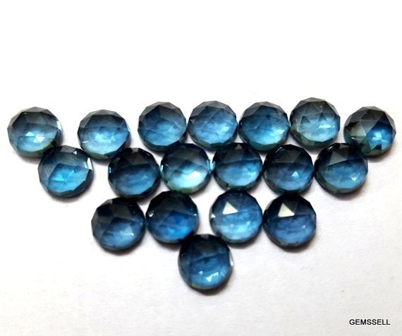 10 pieces 6mm London Blue Topaz Faceted Round Loose Gemstone London Blue Topaz Faceted Gemstone London BLUE TOPAZ Round Faceted Gemstone