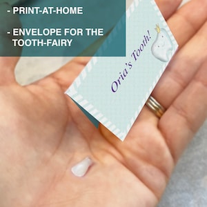 Print-at-home - personalisiert - Sofortiger Download - Umschlag bereit für deinen Zahn für die Zahnfee zum Sammeln - Editierbarer PDF Download