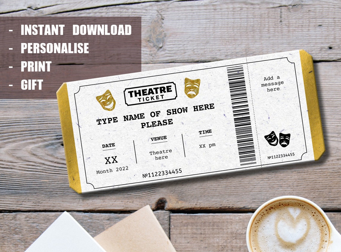 Print-at-home Theatre Voucher Birthday Voucher Event - Etsy