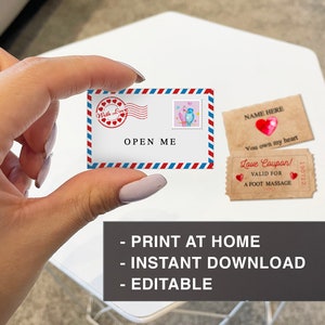 Biglietto d'amore, Stampa a casa, Biglietto personalizzato, Semplicemente perché, San Valentino, Buono personalizzato, Buono d'amore, Download immediato, PDF modificabile
