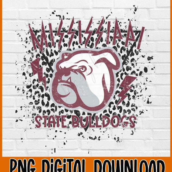Mississippi State Bulldogs PNG| Football PNG| Sublimation| Instant Download