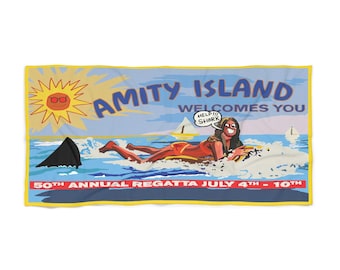 Amity Island Beach Towel | Jaws Movie Fan Gift