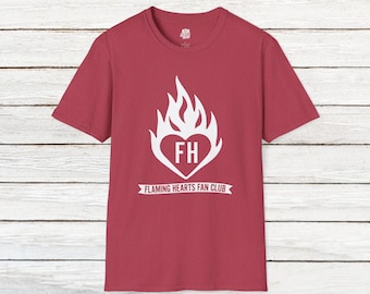 Flaming Hearts Fan Club Shirt | Human Torch Inspired Fandom Apparel