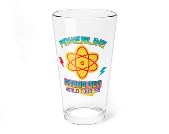 Powerline 16oz Glass | 90s Pop Culture Barware | Subtle Nostalgia Gift
