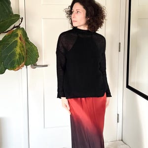 Hand-Loomed Italian Mohair Mock-neck Sweater - One Size
