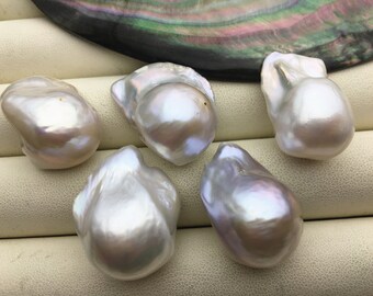 NC1-065 15-17mm Big WhiteGrayBronzeBlack Flame Ball Baroque pearl pendant,Baroque Pearl necklace AA