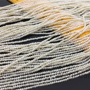 AA+ 1.6-1.8mmx1.7-2.2mm Actual Size white SHORT potato freshwater pearls,small size pearls bead wholesale,CR1-2A-5