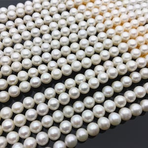AA+ 7mm white round freshwater pearls,loose pearl beads material,round pearl wholesale china,RP7-2AY-WBa-1