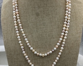 47'' AA 6mm Misc Color Near Round Freshwater Pearl Necklace