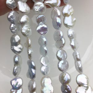 AA+ 12-14mm White Coin freshwater pearls,diy bead,flat round pearl bead,COIN12-2A-2-2