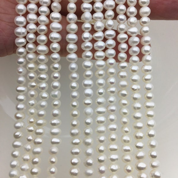 AA+ 4.5-5mm white potato freshwater pearls,seed freshwater pearl,for pearl necklace,for pearl earrings,Wedding Bride,CR4-2A-7