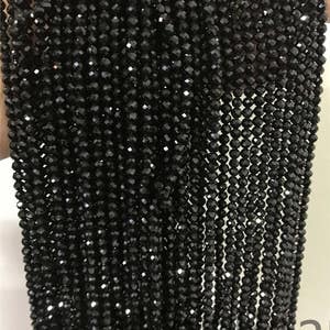 AAA 3mmx3mm Very Shine Black Spinel Rondelle Faceted,15.3 inches,one strand,Semi Precious stone,black spinel beads,SP-R3-005