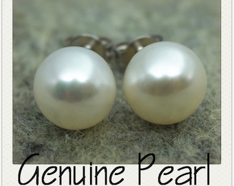 Wählen Sie die Größe-Ein Paar weiße Perlen Ohrringe,Ivory Ohrstecker,Sterling Silber,Knopf rund, Brautjungfer Geschenke,Post Ohrring,Weihnachtsgeschenk,SE1-008