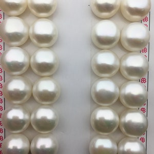 Rare!1 pair AAA 13.5-14mm Very Big white button round pearls,pearl stud earring,wedding earring stud pearl material,button pearls,BTN13-T1