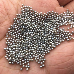 10pcs AAA 1.5-1.8mm gray near round freshwater seed pearls,no hole,Cultured pearl,diy pearl beads,birthday,RP1-3A-16-2