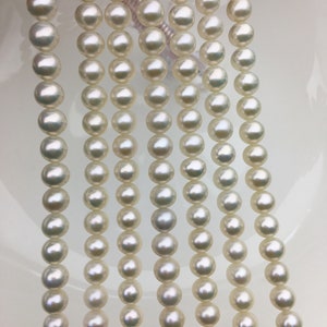 AAA 6.5-7mm white round freshwater pearls,RP6-3A-2