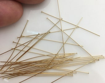 10pcs Made in US 1/20 14K Gold Filled T pins 0.41x38.1mm, AGF-OTH-3