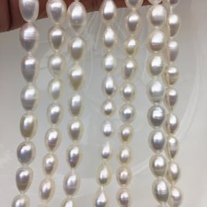 AA+ 7.3-8.2mm*9-12mm  white Teardrop freshwater pearls,LR8-T4