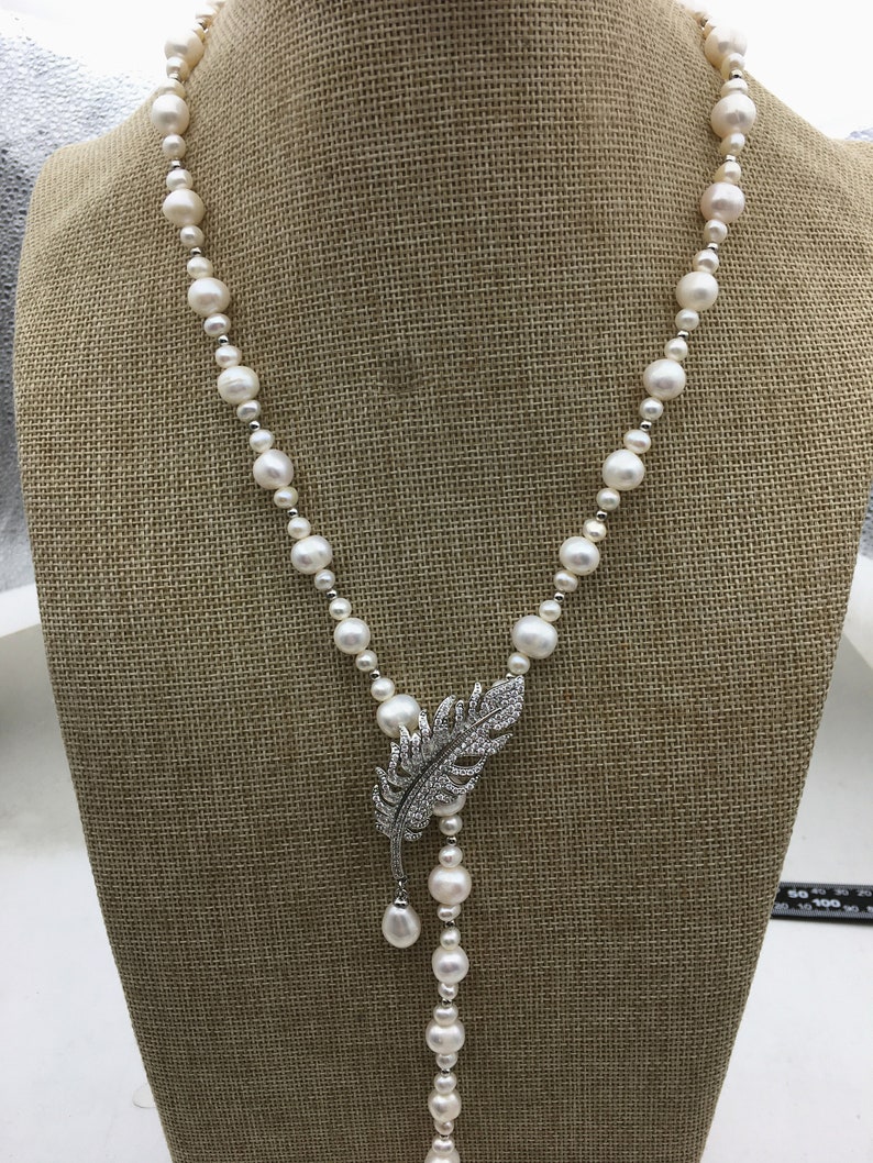 33 Inches White Potato Pearl Long Necklacewhite Pearl - Etsy