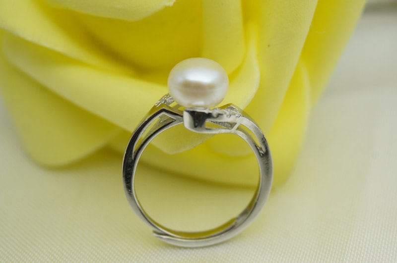 Pearl Promise Ring for Girlsreal Pearl Ringfreshwater Pearl Etsy