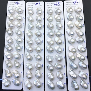 1 pair AAA 12-16x18-25mm White Flame ball Pearl Pairs-large Baroque freshwater pearl pairs,Fire Ball Pearl,FL15-3A-8-51