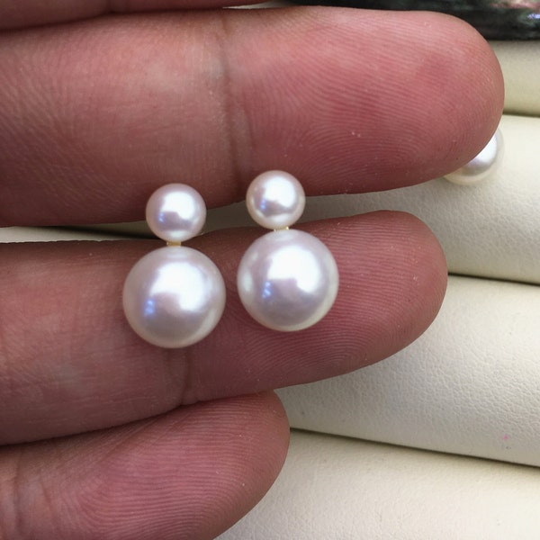 Single Treasury Earring with Twin Pearl main image 1