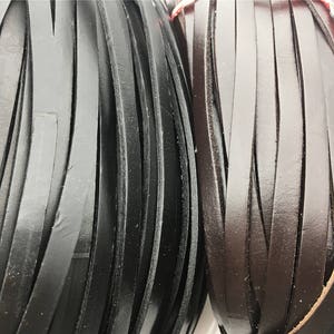 7-8mmx2mm フラットブラック/コファーカラーレザーコード、長さ選択可能、卸売ジュエリー用品、アンティーク調マット仕上げ、LC7-201